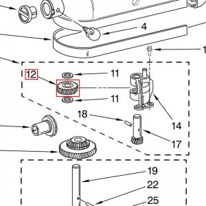 Bild 1 zu Artikel  KitchenAid-Zahnrad Schneckenrad Planetengetriebe - worm gear Nr. 12, CN-Nachbau 