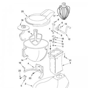 Bild 1 zu Artikel KitchenAid-Ersatzteile Hebemechanik (Bowl Arm Lifter) für Heavy Duty und Professional 5 Qt.  