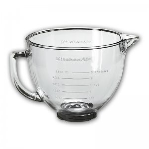 Bild zu KitchenAid Glasschüssel 4,83 Liter mit Silikondeckel für Artisan, Classic und UltraPower  (5 Qt.), KitchenAid-Zubehör