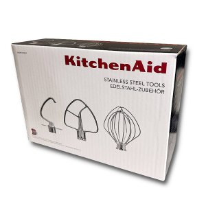 Bild 1 zu Artikel KitchenAid spülmaschinenfestes Rührwerkzeuge-Set, Knethaken + Flachrührer + Schneebesen aus Edelstahl für Artisan, Classic und UltraPower (4,5 Qt.) 