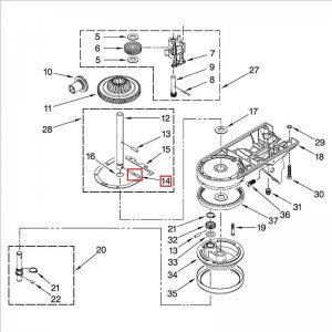 Bild 1 zu Artikel KitchenAid-Ersatzteile Unterer Stift im Center Shaft, Kerbstift, groove pin (Pos. 14) 